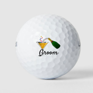 Champagne Toast Groom   Golf Balls