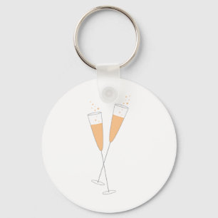 Champagne Toast Key Ring