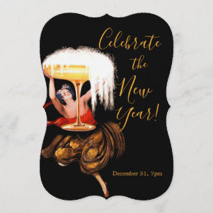 Champagne Toast New Year Invitation