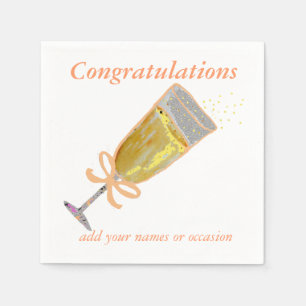 Champagne Toast Peach Napkin