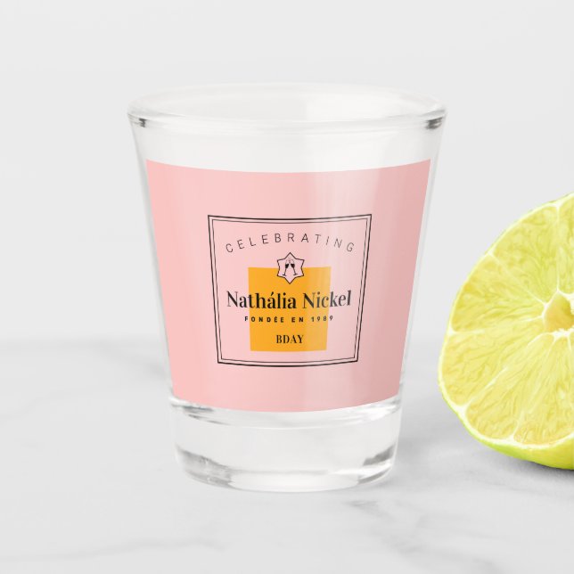 Champagne Toast Shot Glass (Front)