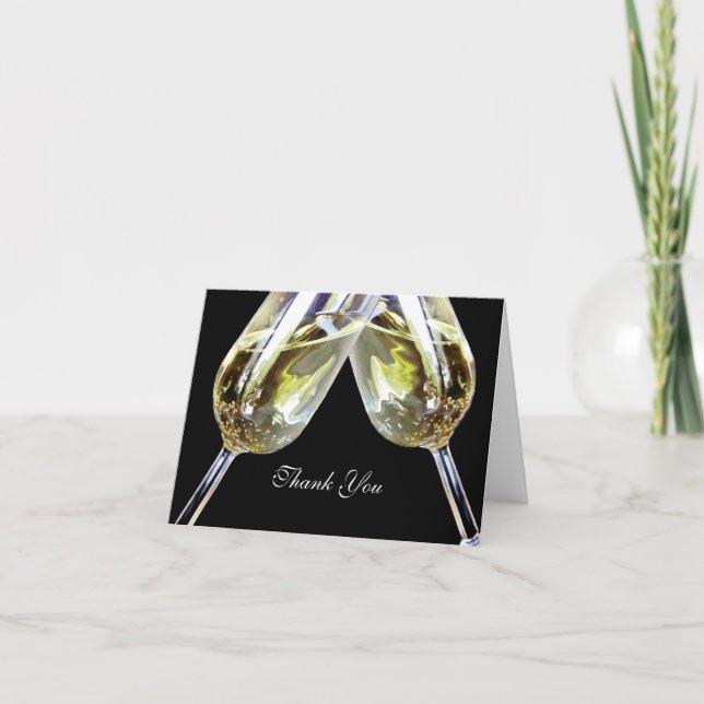 Champagne Toast/ Thank You Card (Front)