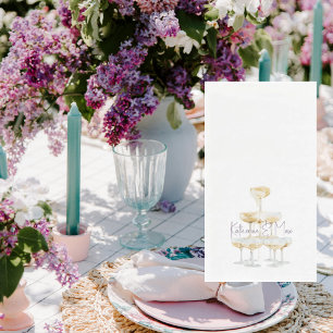 Champagne Tower Lavender Wedding Napkin