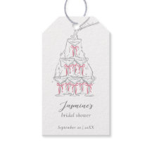 Champagne Tower Pink Coquette Bow Bridal Shower