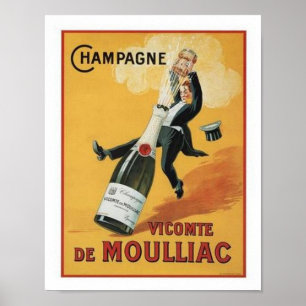 Champagne Viconte De Mouillac Poster