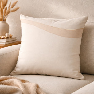 Champagne Wave Neutrals Throw Pillow