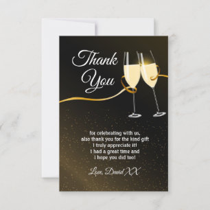 Champagne, wine, adult, thank you card
