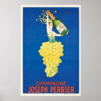 Champagne Wine Beverage Vintage Travel Poster