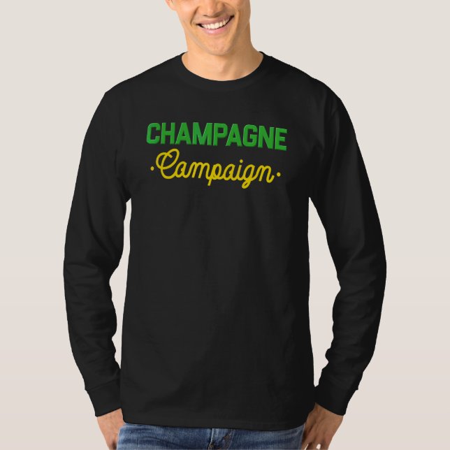 Champagne  Wine  Campaign Drinking T-Shirt (Front)