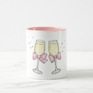 Champagne with Bows Cheers Mug
