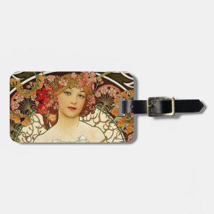 Champagne Woman 1897 - F. Champenois Imprimeur Luggage Tag