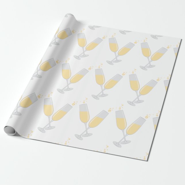 Champagne Wrapping Paper (Unrolled)