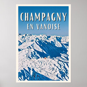 Champagny-en-Vanoise Ski resort Poster