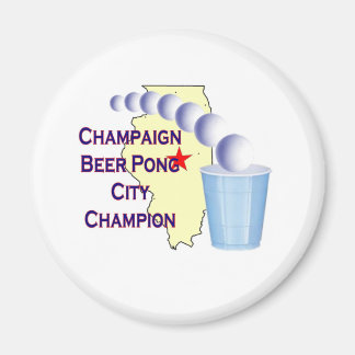 Champaign Beer Pong Champion Magnet
