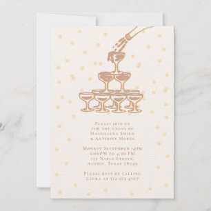 Champaign French Wedding Invitation