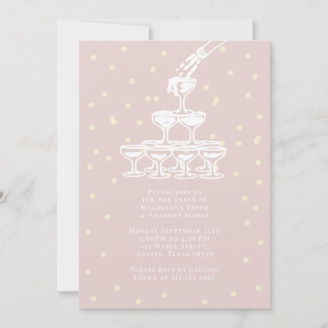 Champaign French Wedding Invitation (Front)