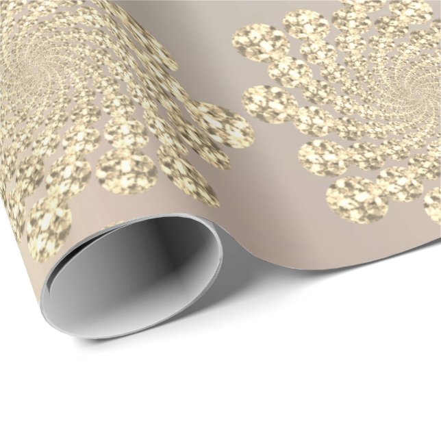 Champaign Gold Swarovski Crystals Spirale Infinity Wrapping Paper (Roll Corner)