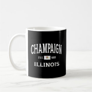 Champaign Illinois Il State Throwback Athletic Coffee Mug