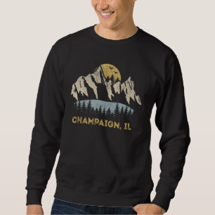 Champaign Illinois Mountain Sunset Sunrise IL Sweatshirt