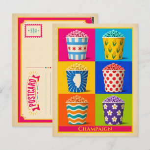 Champaign Postcard Illinois Popcorn Vintage