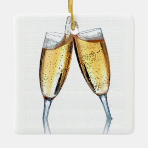 **CHAMPAIGN TOAST** CHRISTMAS ORNAMENT