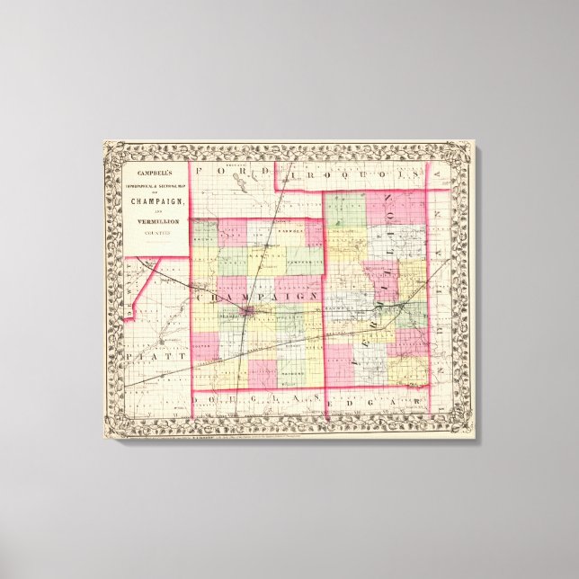 Champaign, Vermillion counties Canvas Print (Front)