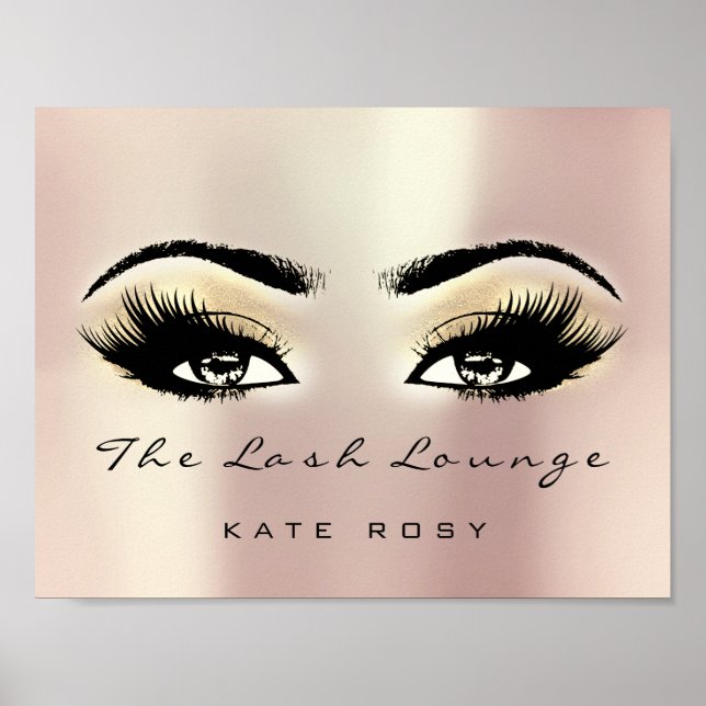 Champaigne Name Makeup Artist Beauty Studio Lashes Poster (Front)