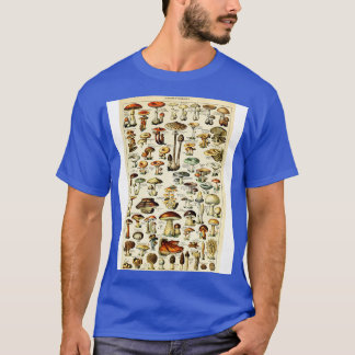 Champignons Mushrooms Vintage Botanical Illustrati T-Shirt