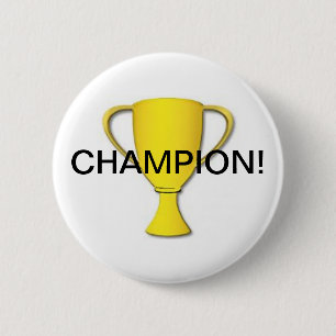 Champion! 6 Cm Round Badge