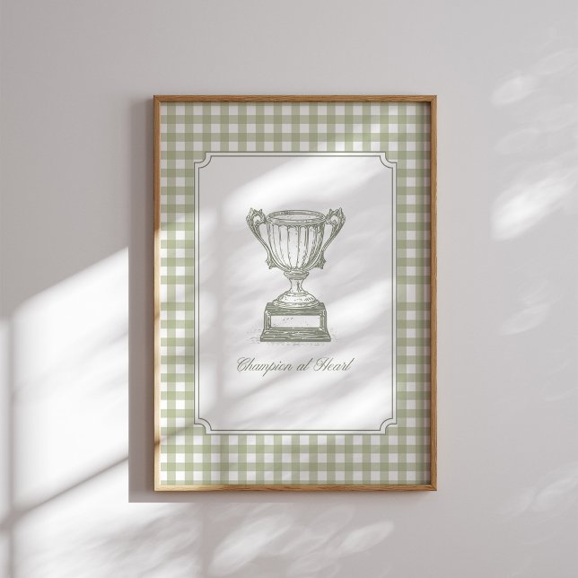 Champion at Heart Vintage Trophy Wall Art (Creator Uploaded)