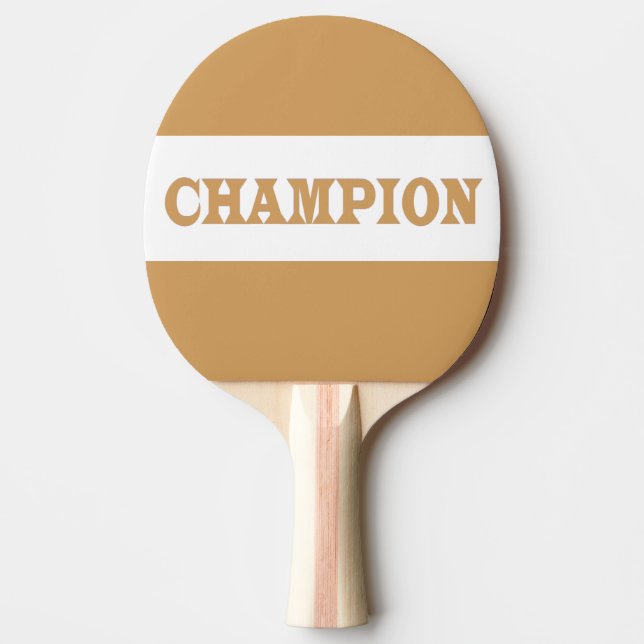 CHAMPION Black Rubber Back Pin Pong Paddle (Front)