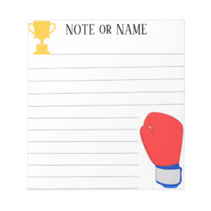 Champion Boxing Personalized Notepad