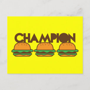 CHAMPION BURGERS yum! Postcard