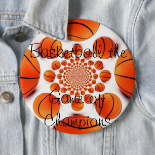 Champion Court Vision:  Basketball Game of Champs 6 Cm Round Badge