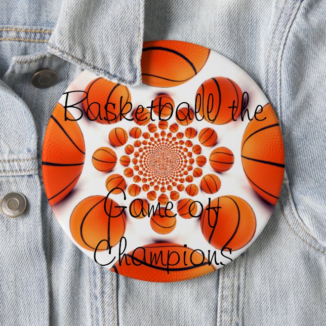 Champion Court Vision:  Basketball Game of Champs 6 Cm Round Badge (In Situ)
