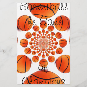 Champion Court Vision:  Basketball Game of Champs Stationery