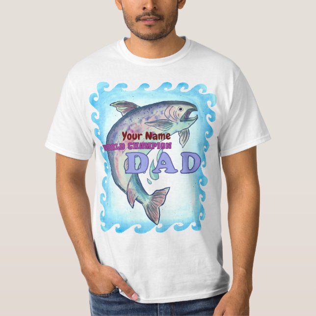 Champion custom Fishing Dad  T-Shirt (Front)