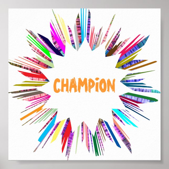 CHAMPION :  Edit text to your own Poster (Front)