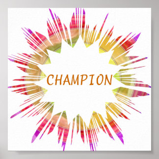 CHAMPION : Edit text to your own Poster