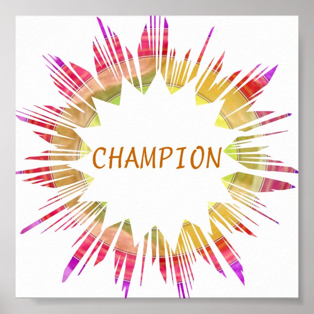 CHAMPION :  Edit text to your own Poster (Front)