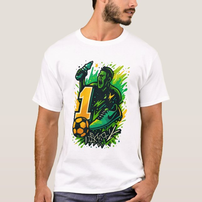 Champion Energy Soccer Tee – Bold Graffiti Style (Front)