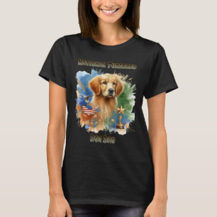 Champion Golden Retriever Sparkles With Trophy T-Shirt