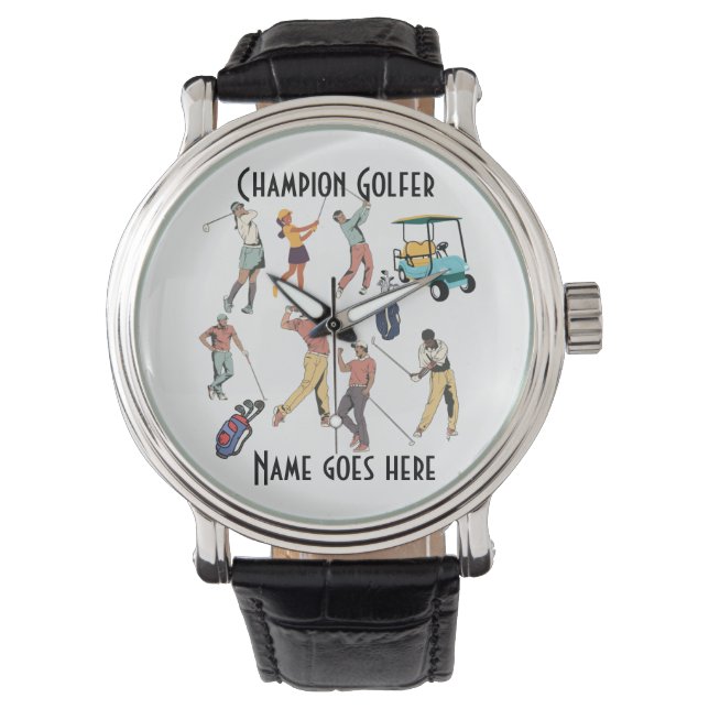Champion Golfer Watch - customize name (Front)