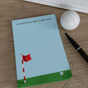 Champion Golfing Dad Blue and Green Post it Notes