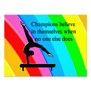 CHAMPION GYMNASTICS GIRL PHOTO PRINT