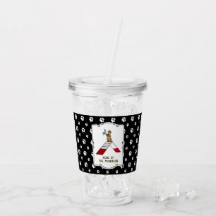 Champion king of the mountain dog agility funny acrylic tumbler