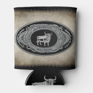 Champion Rodeo Bull Riding Country Western Belt Can Cooler