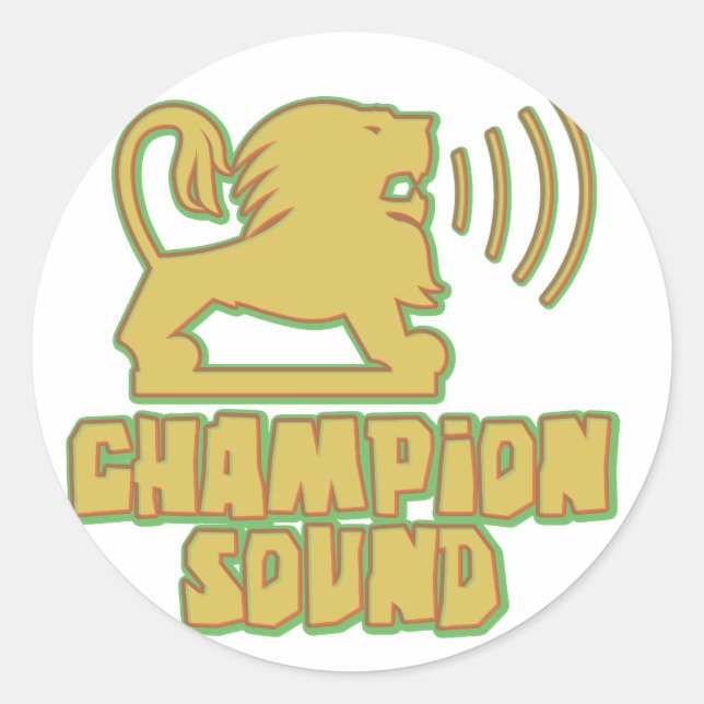 Champion Sound Lion Classic Round Sticker (Front)