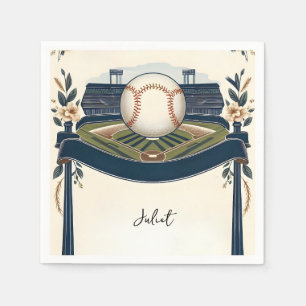 Champion Team Ball Field Baseball Bridal Shower Napkin