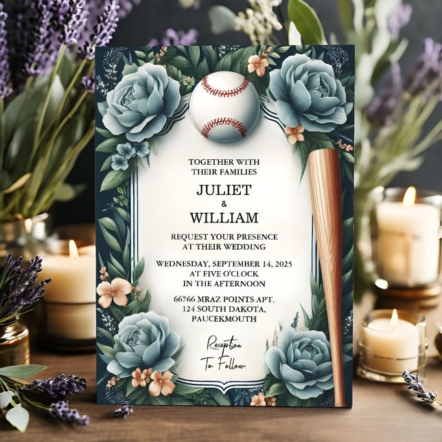 Champion Team Ball Field Pitch Baseball Wedding Invitation (Creator Uploaded)